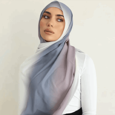 Dip Dye Chiffon Hijab -Sunset