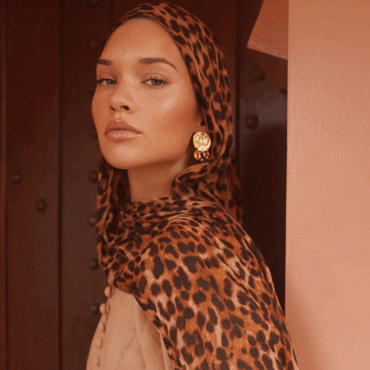 Leopard Double Stitch Hijab