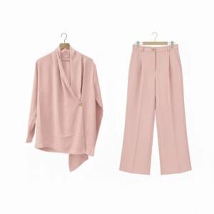 Asymmetrical Blouse & Pants Set