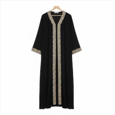 Embroidered Trim Abaya