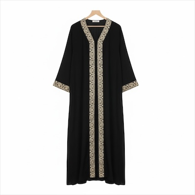 Embroidered Trim Abaya