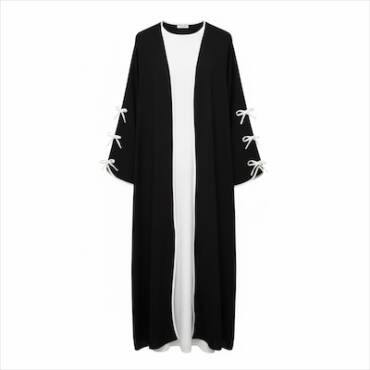 Ribbon-Sleeved Abaya