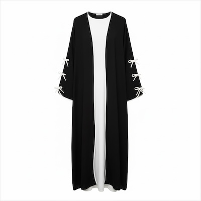 Ribbon-Sleeved Abaya